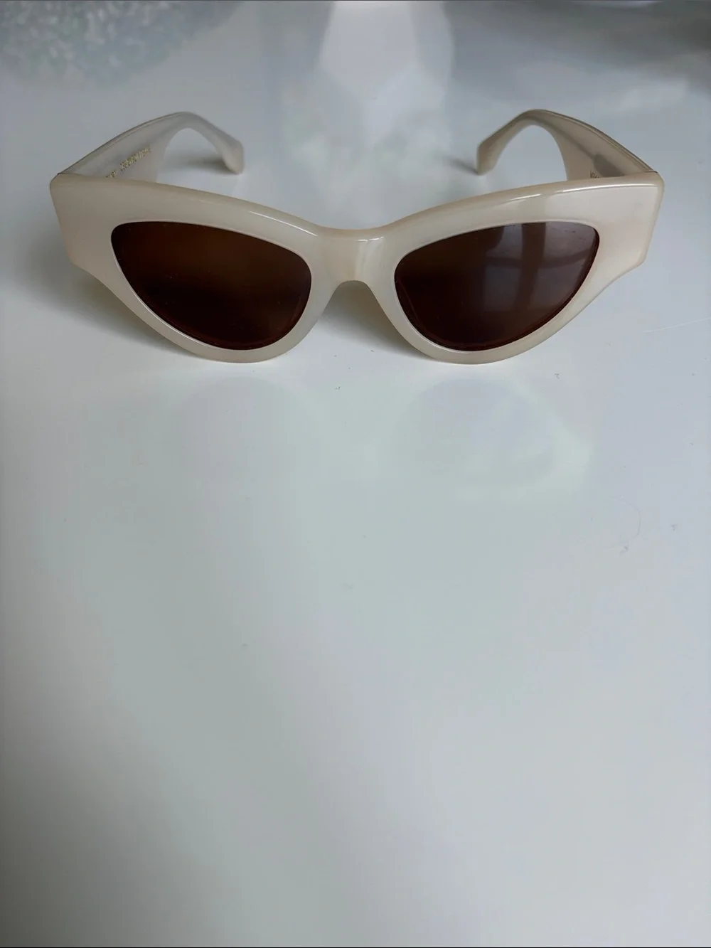 Transparente Cream Frame Sunglasses with Brown Lenses